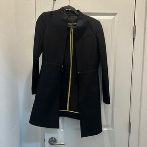 Black Coat with Yellow Accents